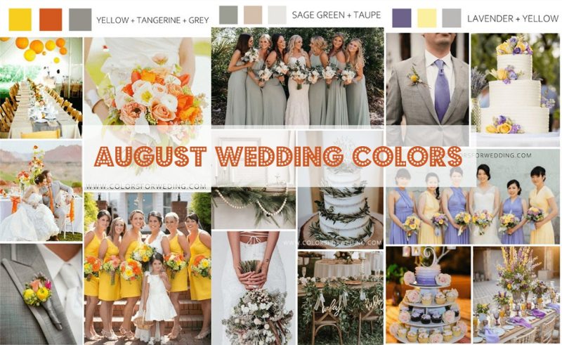 Trending August Wedding Colors