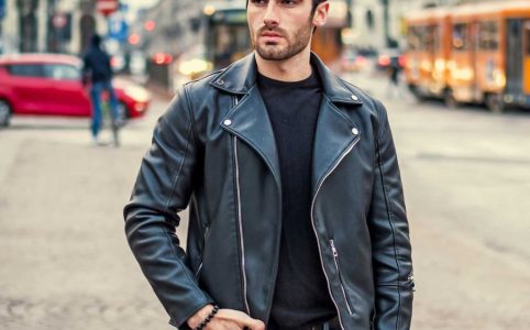 How to style a leather jacket as a guy?
