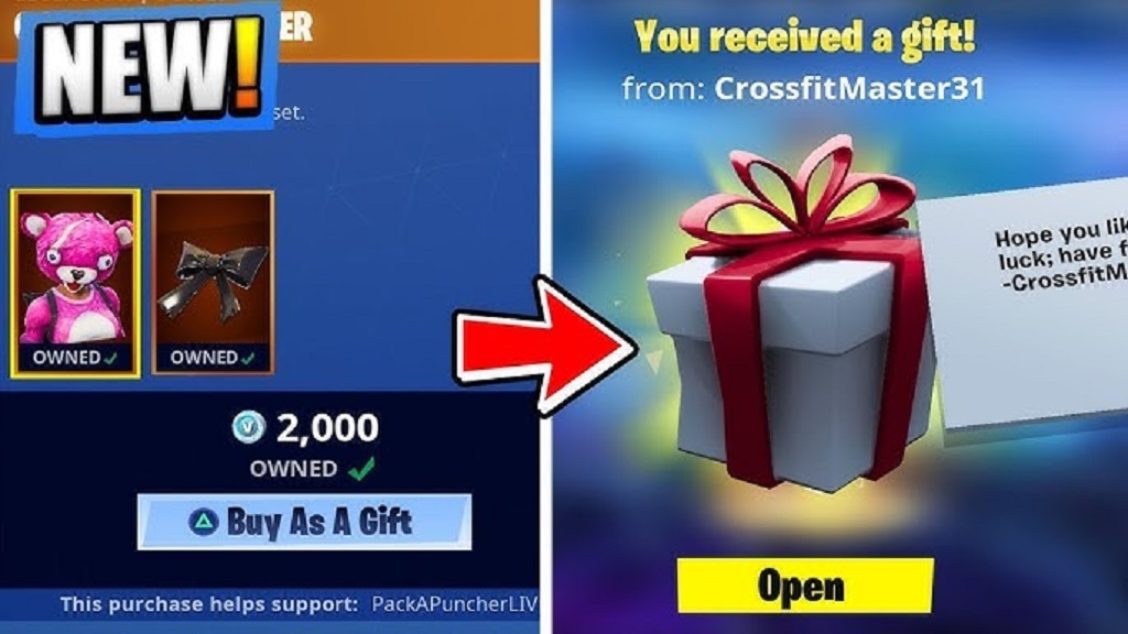 Can you gift Fortnite skins you own