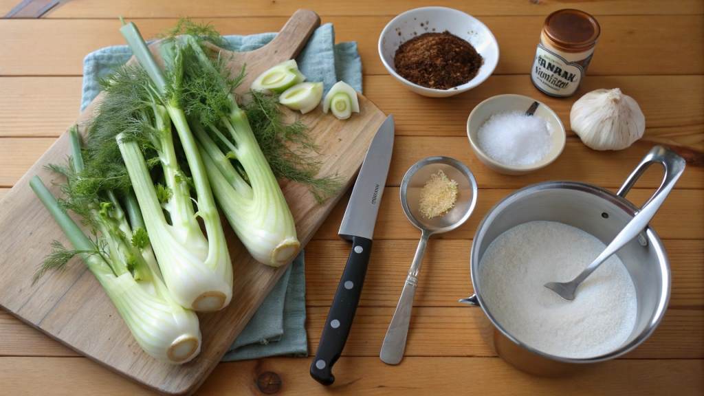 What You'll Need for the Candied Fennel Stalk Process