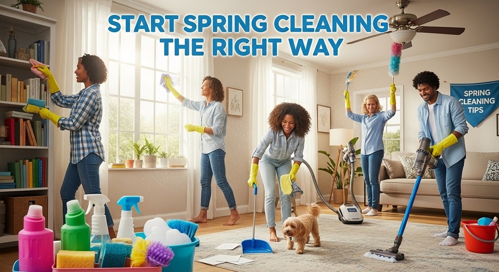 Room-by-room spring cleaning checklist
