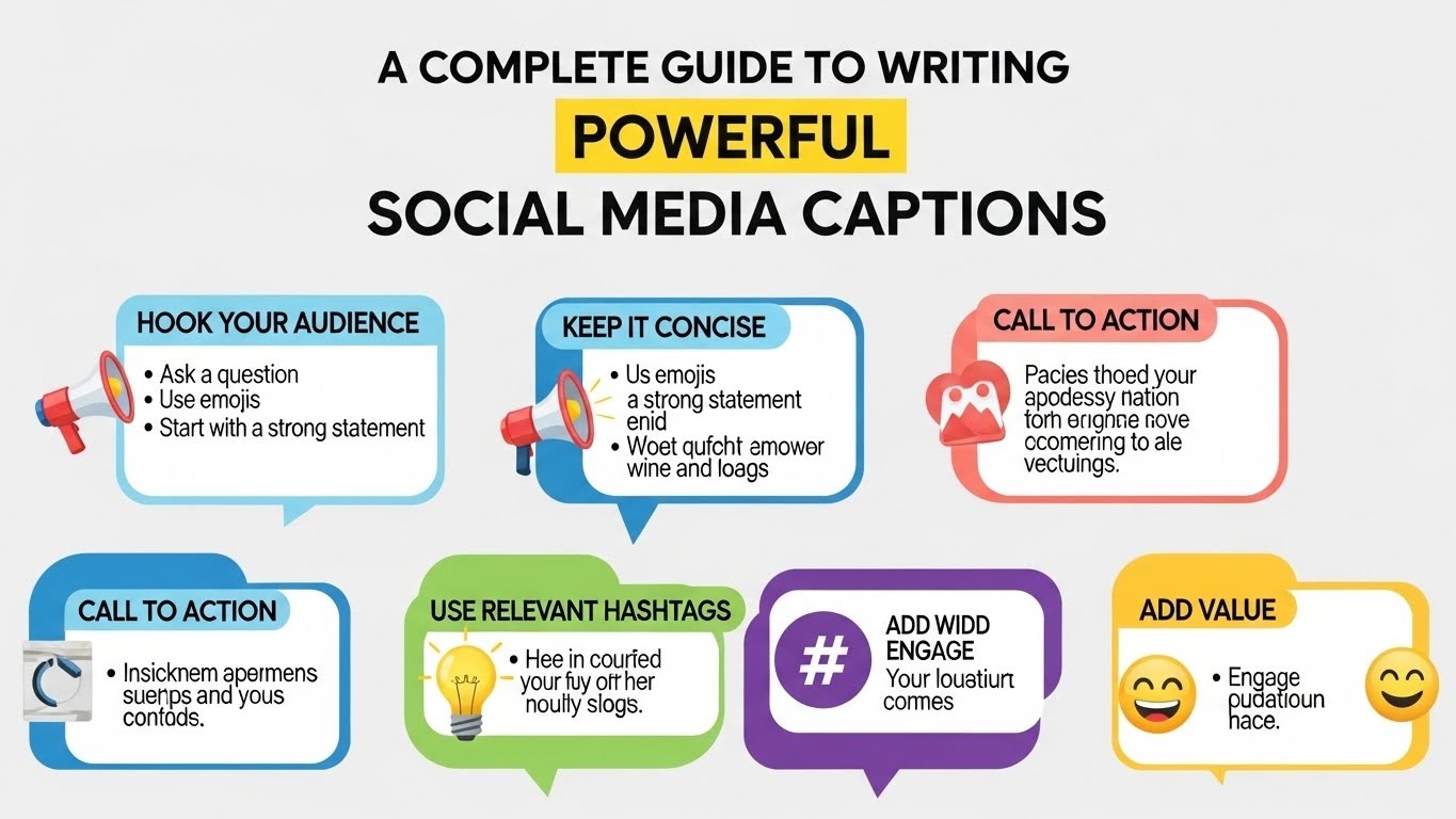 Example of structured social media captions for engagement